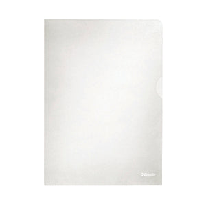 Esselte Embossed Folders A4 Clear (Pack of 100) 54832