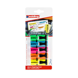 Edding 7 Mini Highlighter - Assorted Colours (5 Pack)