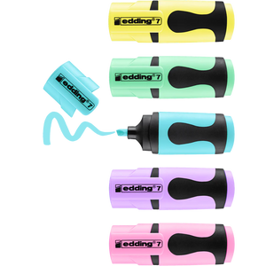 Edding 7 Mini Highlighter - Pastel Colours