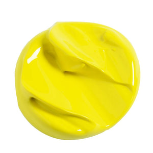 Yellow paint sample on a white background