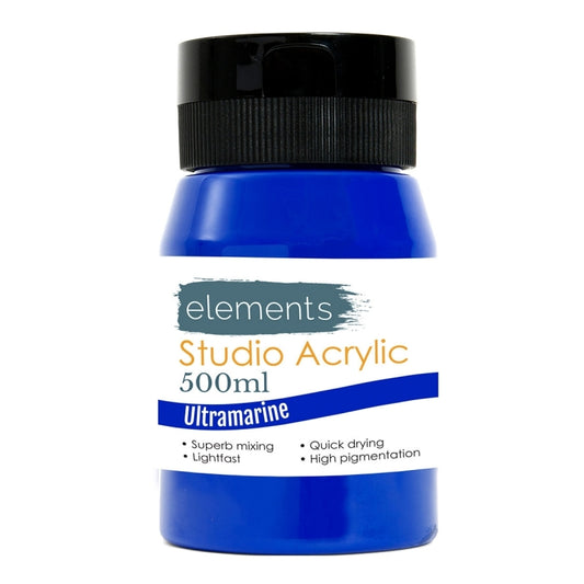 Elements Acrylic Paint - Ultrmarine (500ml)