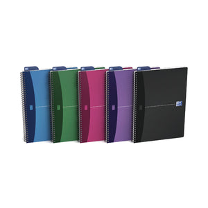 Oxford Poly Opaque Wirebound Notebook A4 Assorted (5 Pack) 100101918