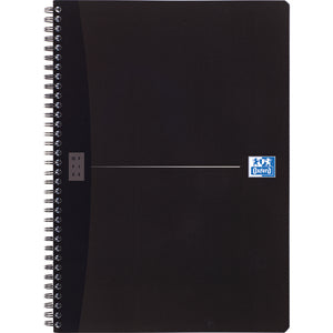 Oxford Card Cover Wirebound Notebook A4 Black (5 Pack) 100102931