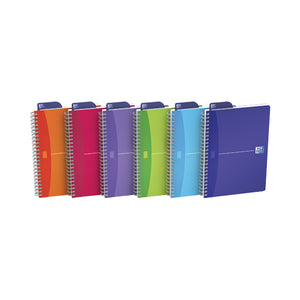 Oxford Office Wirebound Notebook Transparent Assorted A5 (Pack of 5) 100104780