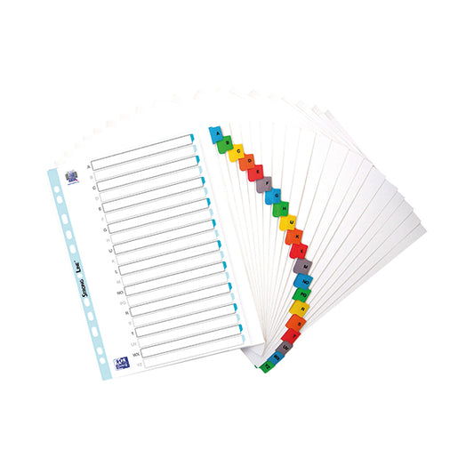 Oxford A-Z Index 20 Tab Strongline A4+ Assorted 100204603