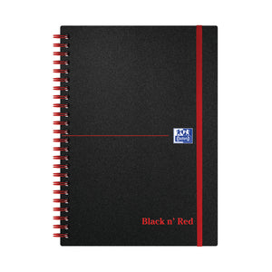Black n' Red Wirebound Ruled Polypropylene Notebook 140 Pages A5 (Pack of 5) 100080140