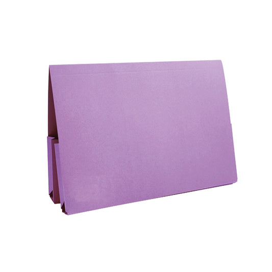 Exacompta Guildhall Double Pocket Legal Wallet Foolscap Mauve (Pack of 25) 37214