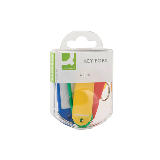Q-Connect Key Fobs 6 Assorted (Pack of 10) KF02036Q