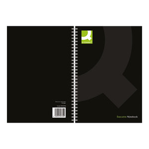 Q-Connect Polypropylene Wirebound Book A5 Black (Pack of 3) KF03730