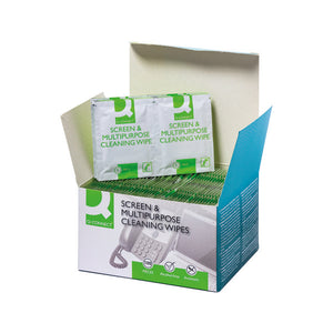Q-Connect Screen & Multi-Purpose Wipes (Pack of 100) KF04503