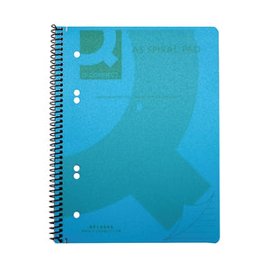 Q-Connect Spiral Bound Polypropylene Notebook 160 Pages A5 Blue (Pack of 5) KF10034