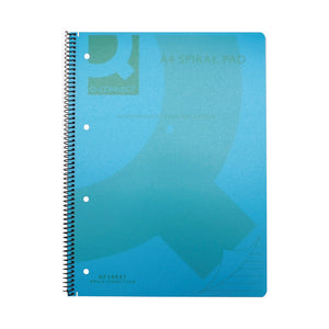 Q-Connect Spiral Bound Polypropylene Notebook 160 Pages A4 Blue (Pack of 5) KF10037