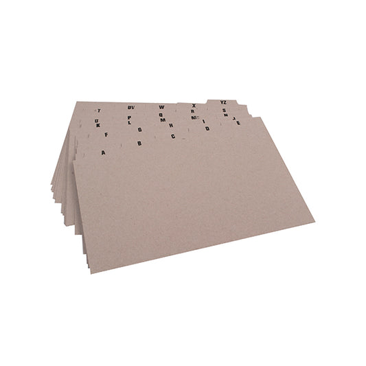 Q-Connect Guide Card 203x127mm A-Z Buff (Pack of 25) KF35209