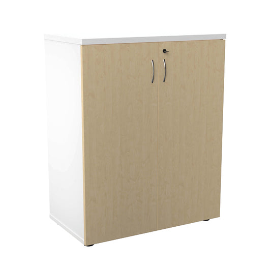 Jemini Wooden Cupboard 800x450x730mm White/Maple KF811305