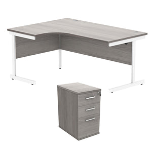 ASTIN RADIAL LH DESK +PED 1612 AGOAK