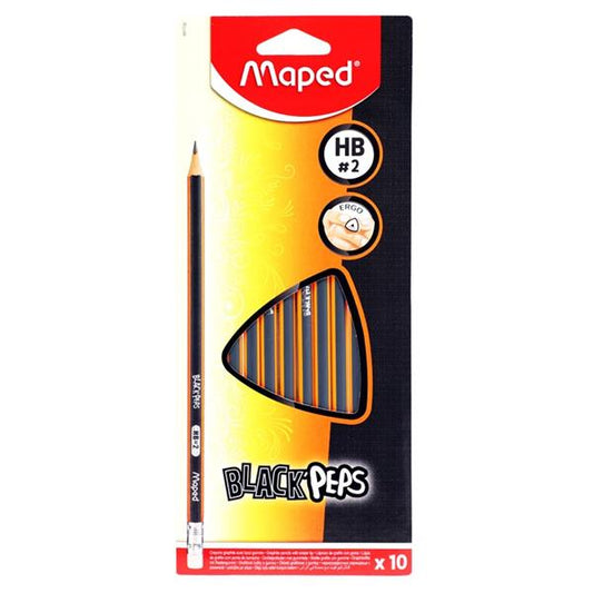Maped 10 Hb Triangular Rubber Tipped pencils