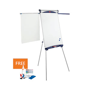 Nobo Shark Flipchart and Drywipe Easel Blue/Silver 1901918