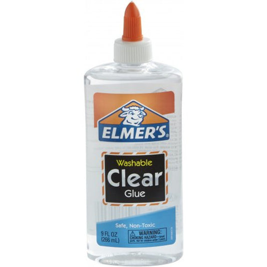 Elmers 266ml Bottle Washable Clear School Glue