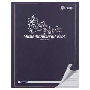 12 Stave Music Manuscript Book (24 Pages)