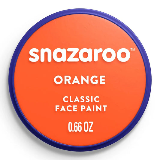 Snazaroo orange face paint container on a white background