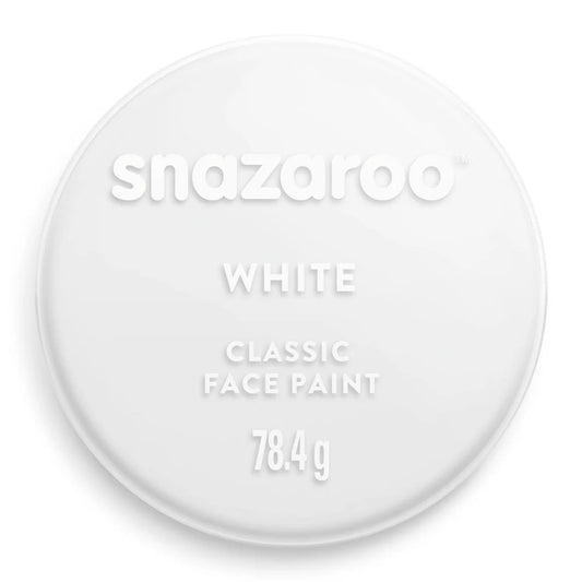 Snazaroo white face paint container on a white background