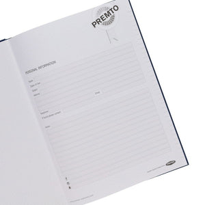 A4 160pg Hardcover Notebook - Admiral Blue