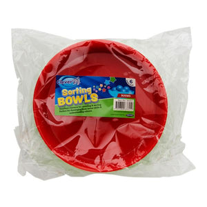 Clever Kidz Pack of 6 Sorting Bowls Round