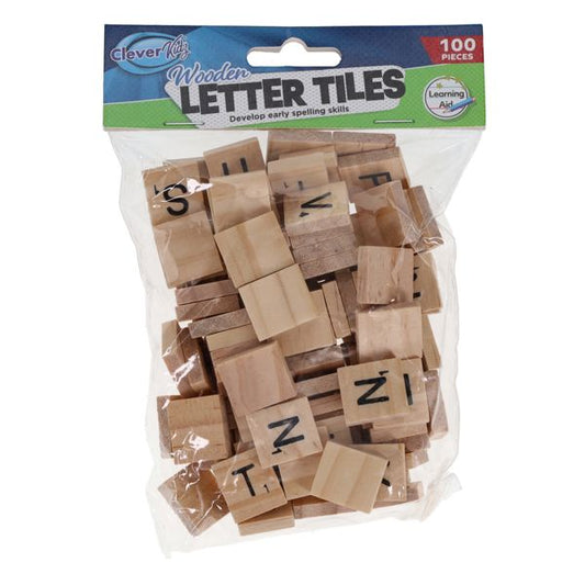 Wooden Letter Tiles Pk100