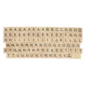 Wooden Letter Tiles Pk100