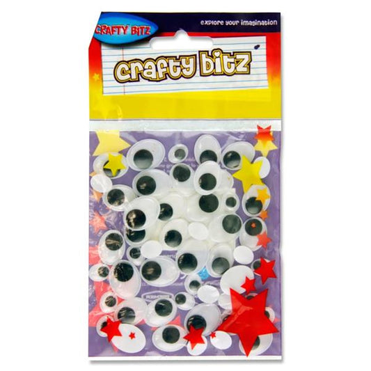 Pack of 50 Oval Wiggle Goggly Eyes