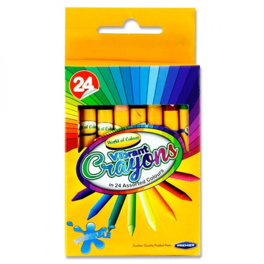 World of Colour - Box 24 Wax Crayons
