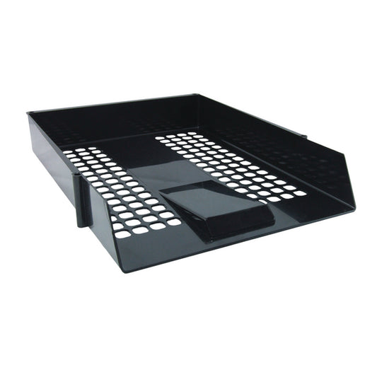Black Plastic Letter Tray (Pack of 12) WX10050