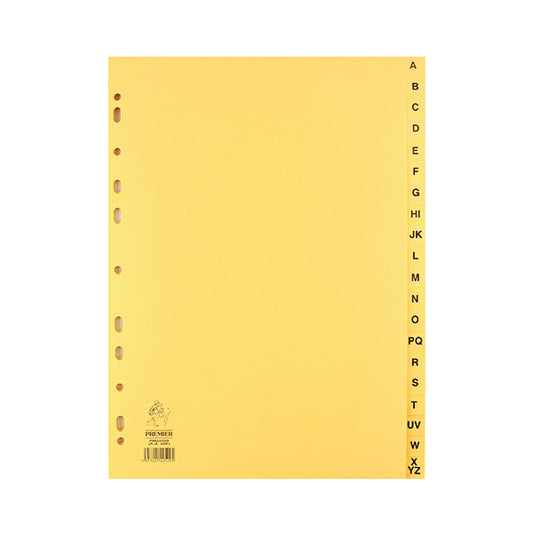 Buff A4 20-Part A-Z Index For A4 Ring Binders or Lever Arch Files WX26011