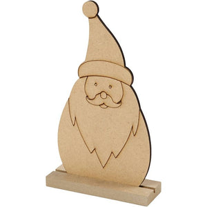 Wooden Santa Christmas Figure