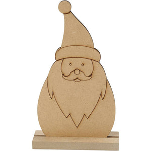 Wooden Santa Christmas Figure - 15cm