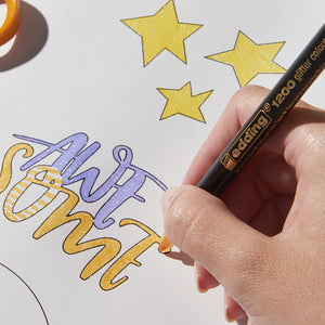 Edding 1200 Colour Glitter Pen - Pack of 4