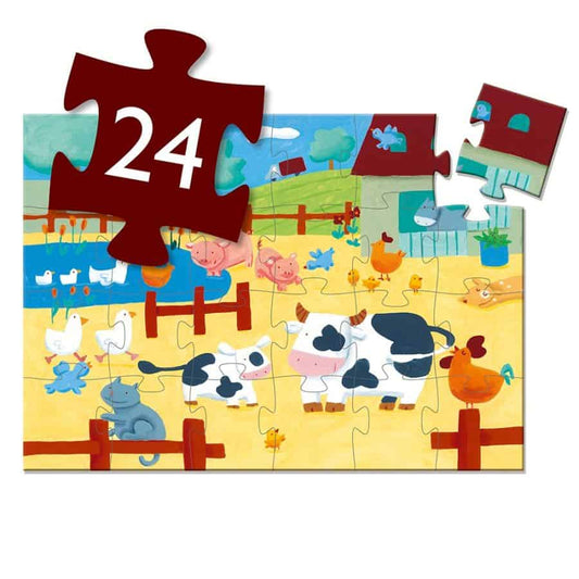 Djeco Jigsaw Puzzle - Cows On The Farm (24 Pieces)