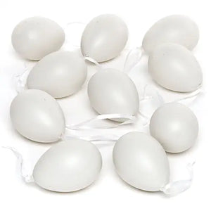 White Plastic Eggs (Pack of 12)