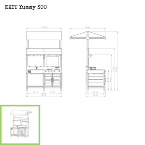 EXIT Yummy Wooden Outdoor Kitchen 300  - Natural