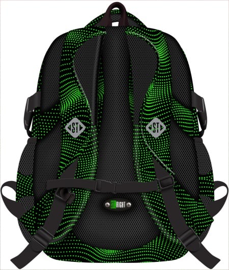 St.Right Backpack - Green Halftone (17 inch)