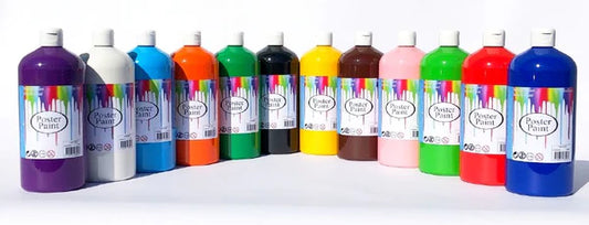 500Ml Poster Paint 12 Assorted Colours