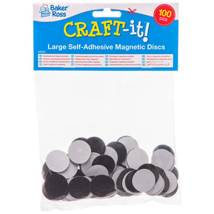 Large Self-Adhesive Magnetic Discs (Pack of 100)