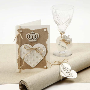 Hearts Size 6+8.5cm 240g - White (50 Pieces)