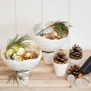 Flower Pots H: 4.6cm Diameter 5.2cm - White (6 Pieces)
