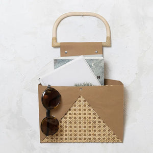 Faux Leather Paper W: 50cm One Colour - Red 350g - Light Brown 1m (1 Roll)