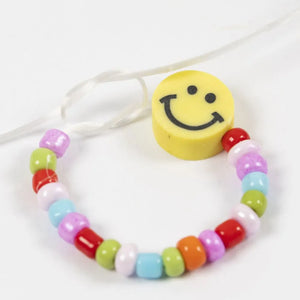 Figure beads, Smiley, D 10 mm, hole size 1,5 mm