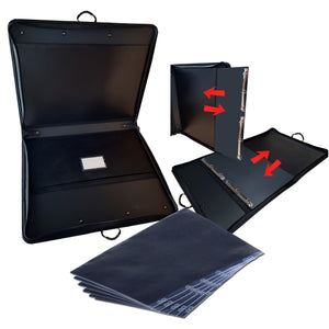 A2 Black portfolio art case combo