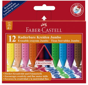 Erasable Jumbo Grip Crayons Box Of 12