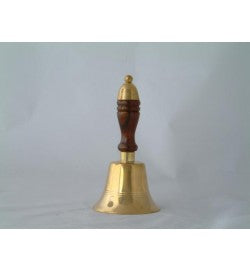 SCHOOL BELL WOODEN HANDLE 7IN