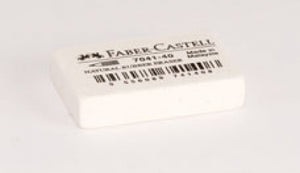 White Pencil Eraser Boxe Of 40